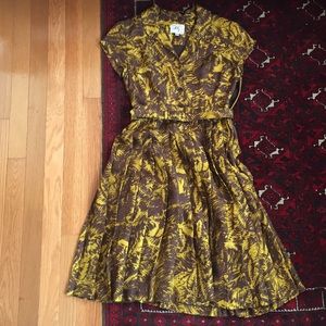 MILLY belted silk dress